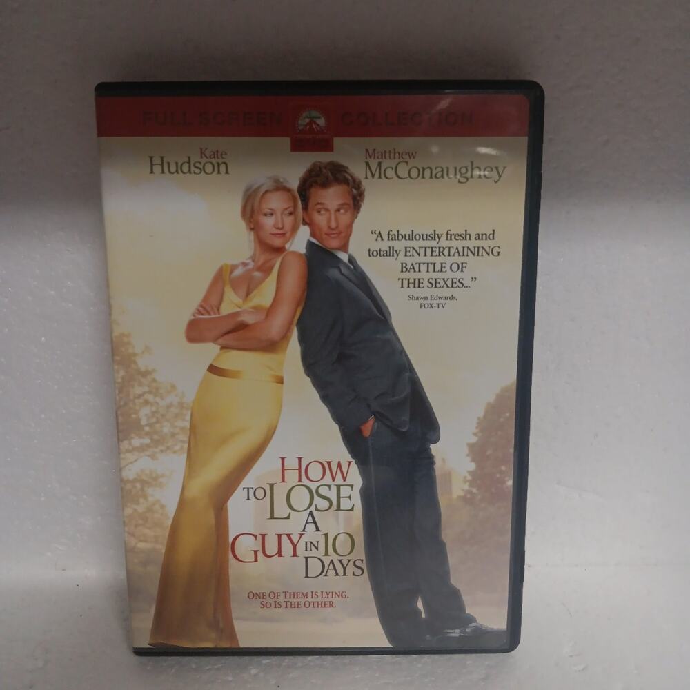 How to Lose a Guy in 10 Days (DVD, 2003, Widescreen, Comedy) Matthew McConaughey